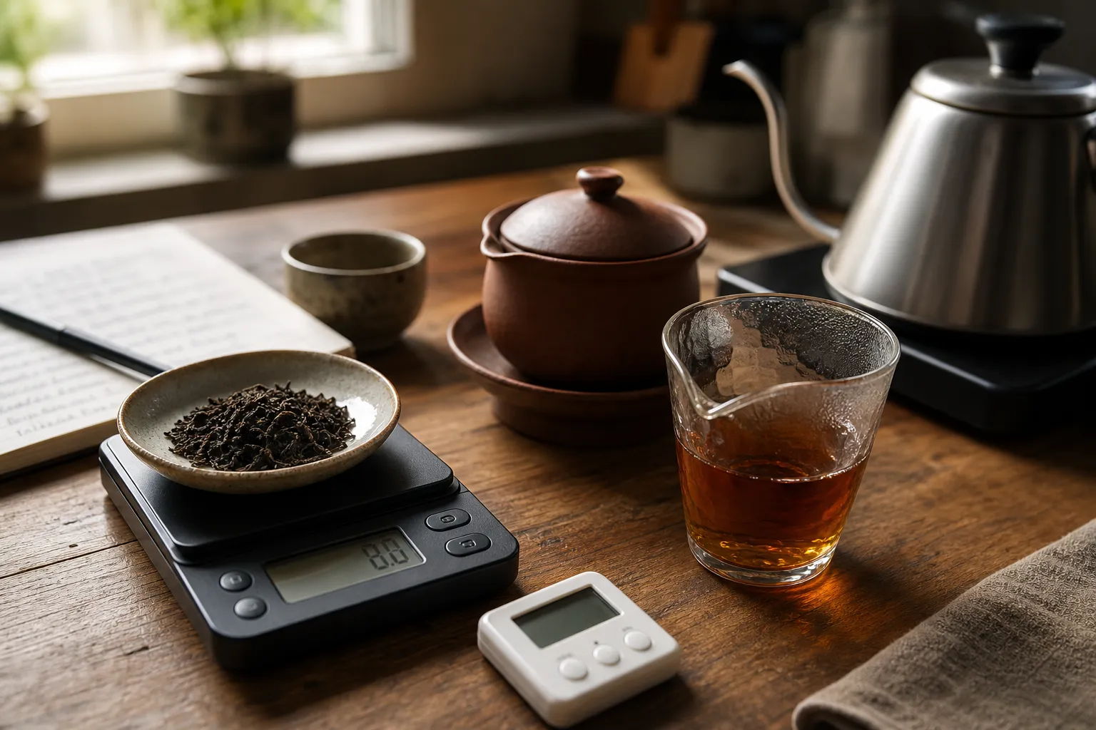 Dark Tea Steeping Time, Water Temperature, and Leaf Ratio