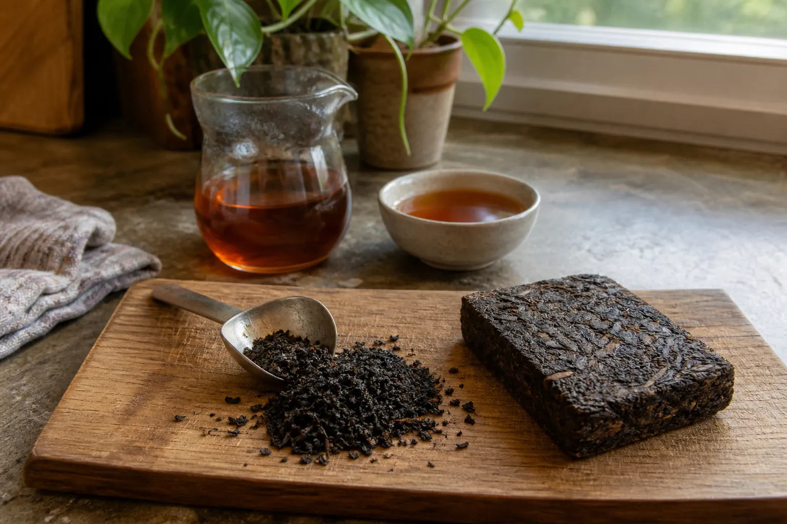 Loose Leaf Dark Tea or Compressed Brick for Daily Drinking