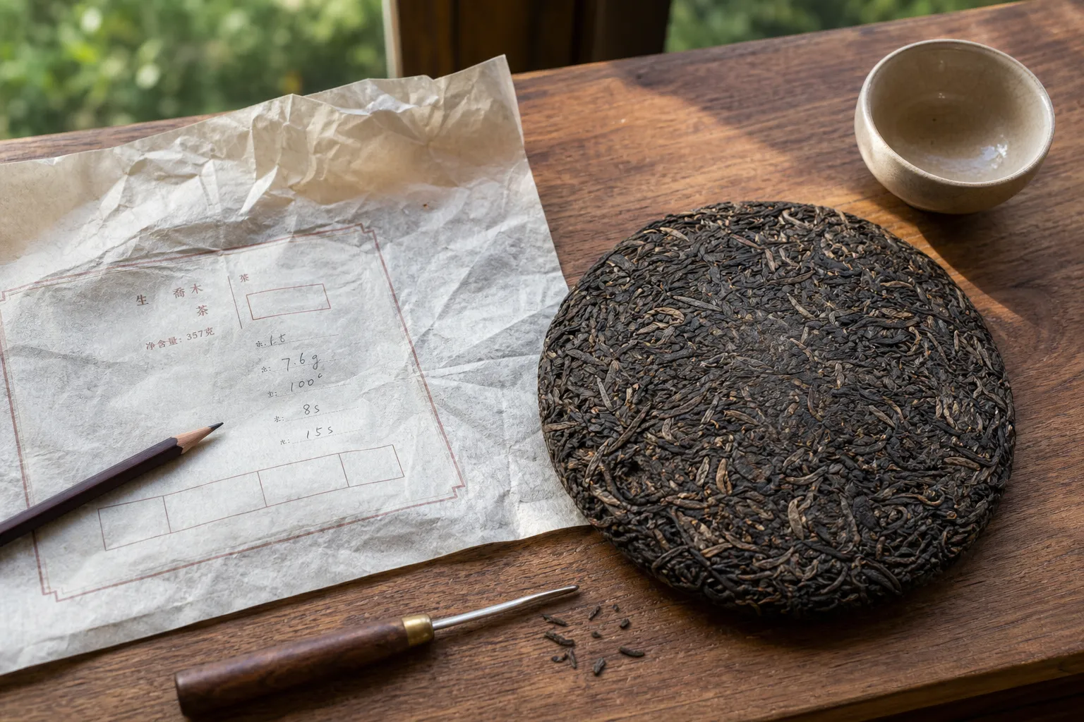 What a Pu-erh Cake Label Usually Tells You