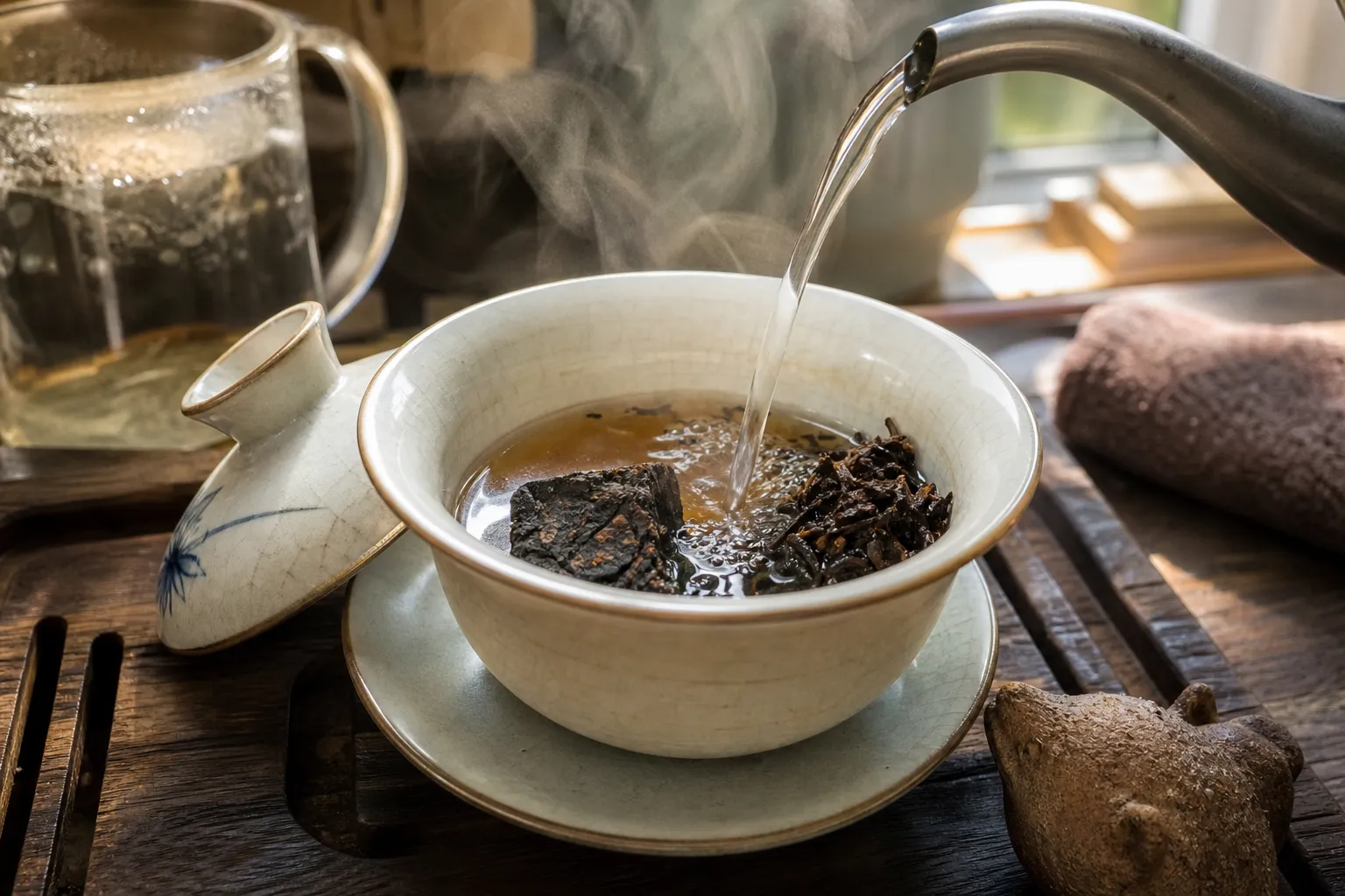 Rinsing and Waking Dark Tea: When the First Pour Matters