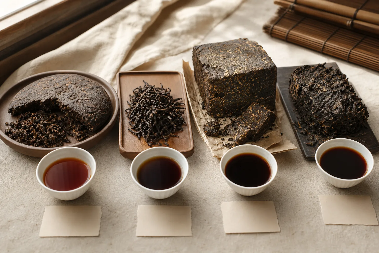 Ripe Pu-erh Compared With Other Dark Teas