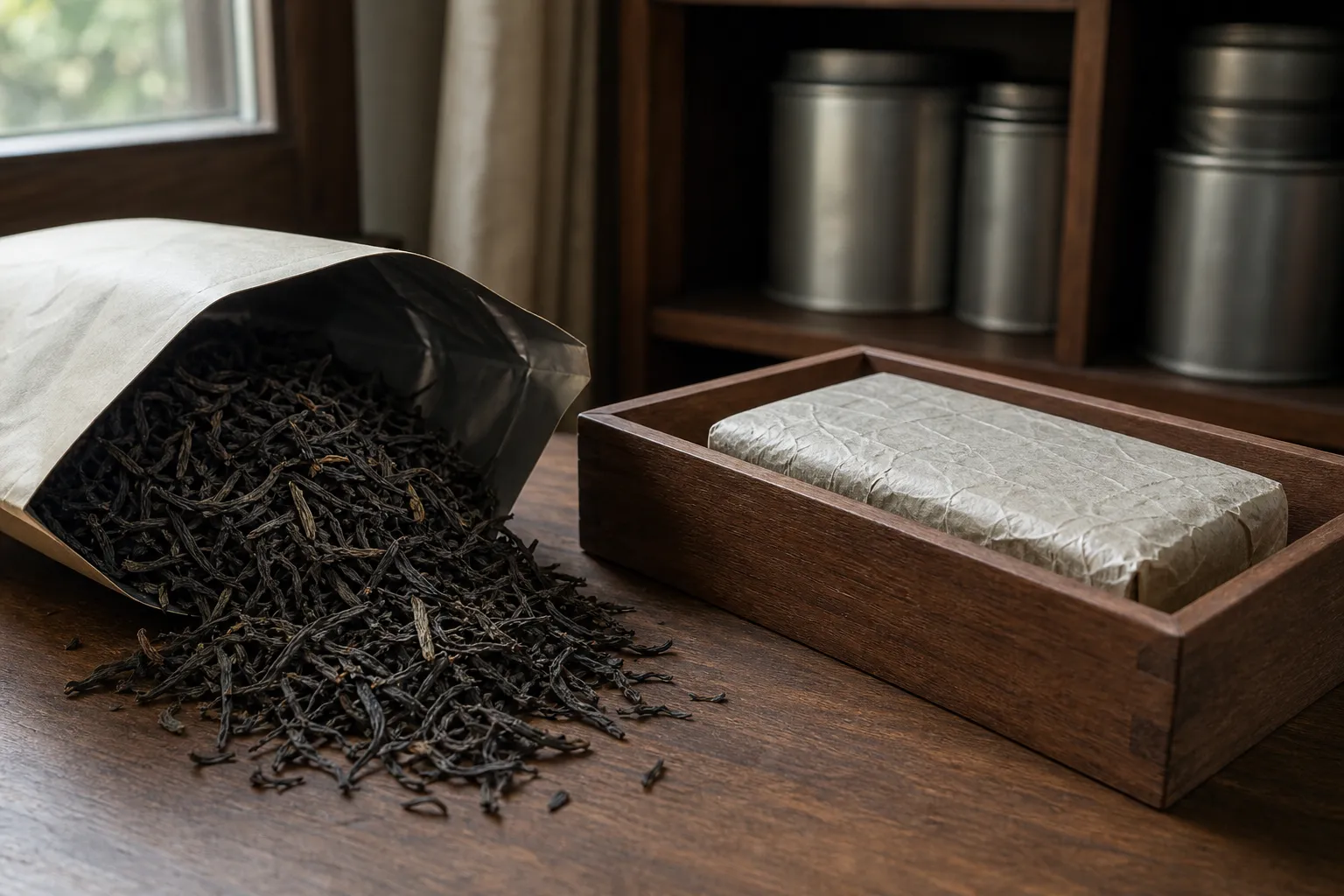 How Storage Differs for Loose Leaf Dark Tea and Tea Bricks
